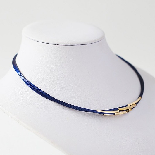 złote naszyjniki Kolia z pozłacanymi sztabkami Kobalt Be Jolly L