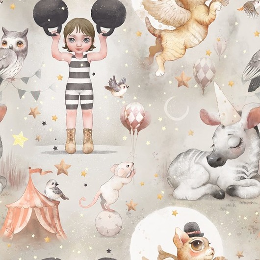 naklejki ścienne do pokoju dziecka Tapeta ścienna Fairy Land Zwierzątka 53cmx10m PZ