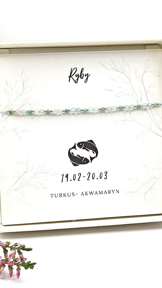 bransoletki z kamieni naturalnych Bransoletka zodiakalna Ryby