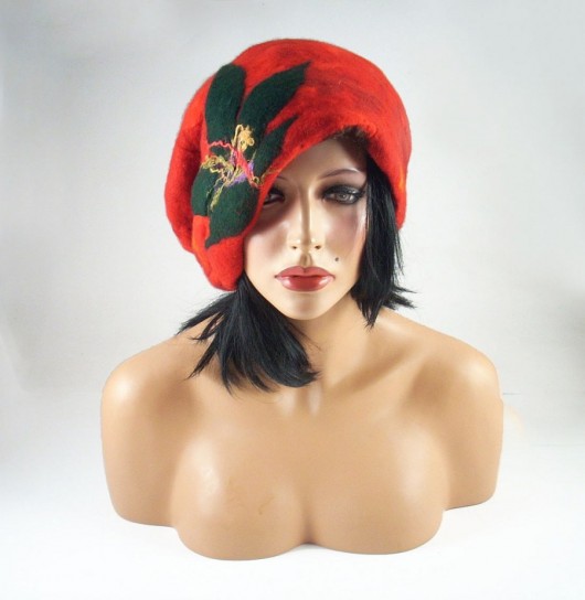 Jedwabnofilcowy Kapelusz/Beret filcant