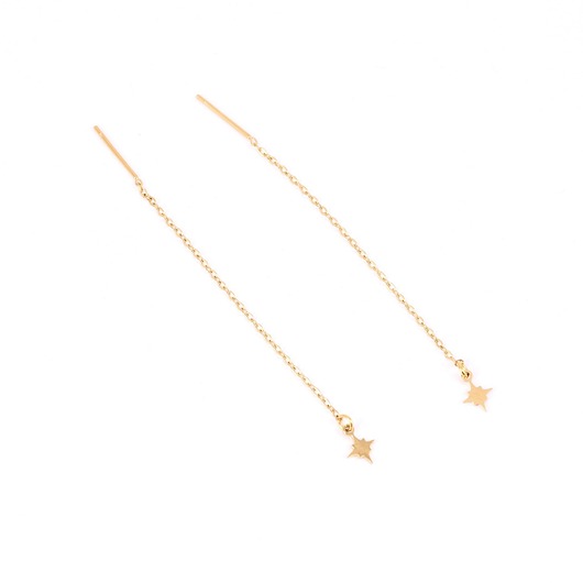 kolczyki - inne Długie kolczyki z mini iskierką