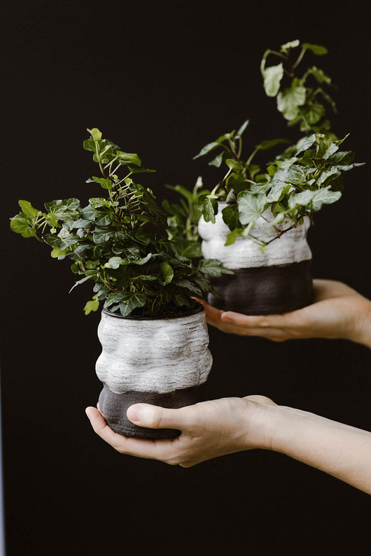 doniczki Doniczka Bubble / black&white