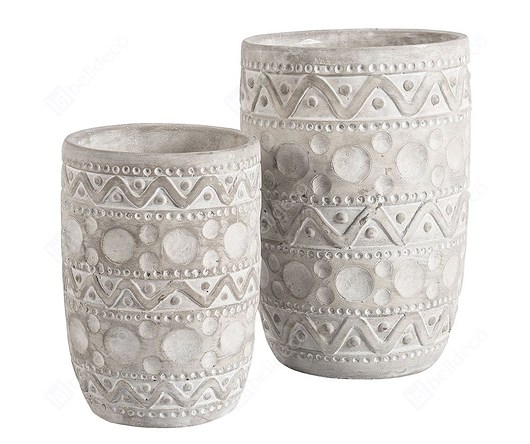 Osłonka betonowa wysoka Grigio wzory 24cm Home Design
