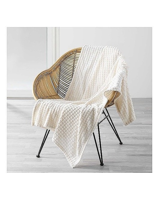 Koc Pled Narzuta Pearl Biała MIA home