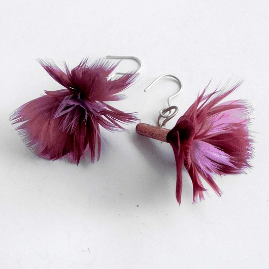 kolczyki z piórami PIÓRKO kolczyki