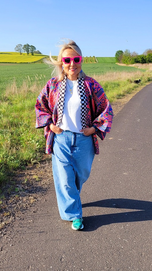 kurtki damskie Żakardowe kimono