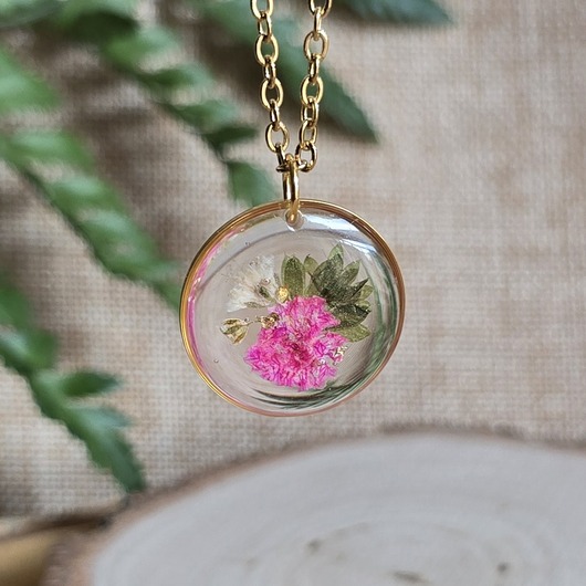 wisiory Bukiet kwiatowy malinowy chruśniak zawieszka