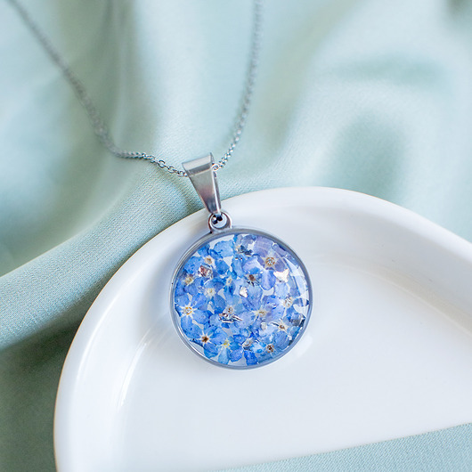 wisiory Wisiorek z niezapominajkami