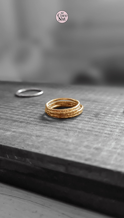 obrączki Zestaw 6 obrączek TIDE mosiądz