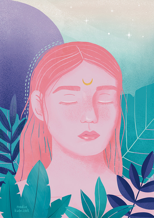 Plakat moon girl nadia kubczak