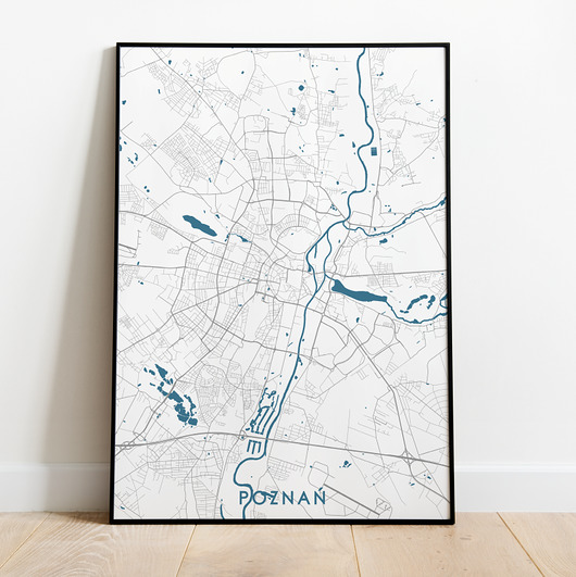 plakaty Plakat Mapa Poznania - różne kolory