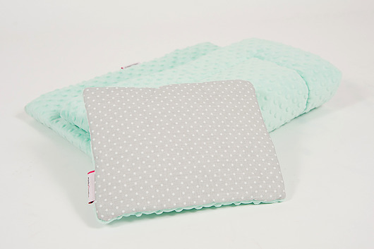 Podusia do wózka - groszki - 23x30 cm Minky and Cotton