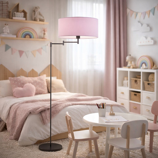 lampy do pokoju dziecka Lampa podłogowa do czytania z regulowanym ramieniem CANCUN  KIDS