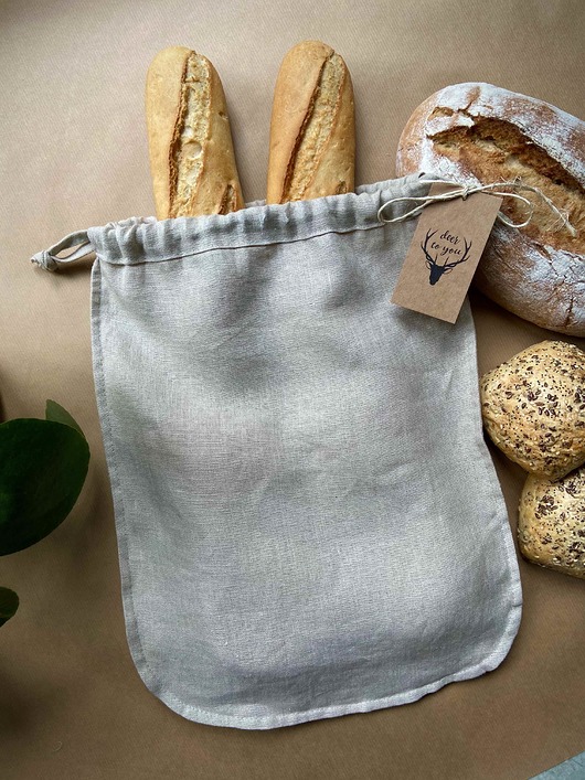 torby na zakupy Lniany worek na chleb zero waste