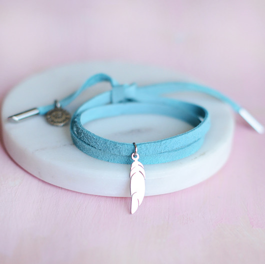 mini feather mint barboleta