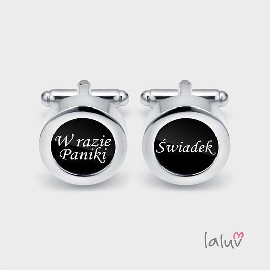 Ślubne spinki do mankietów W RAZIE PANIKI laluv