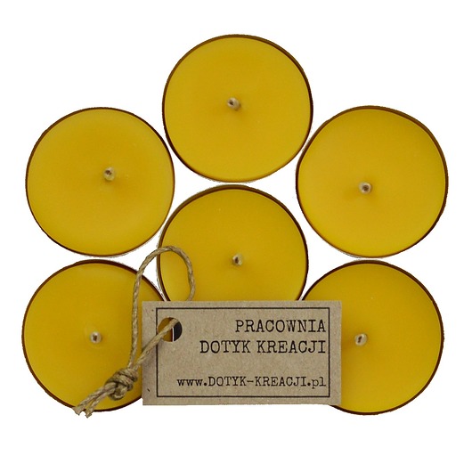 Podgrzewacz TEA-LIGHT z 100% Wosku Pszczelego Pracownia Dotyk Kreacji