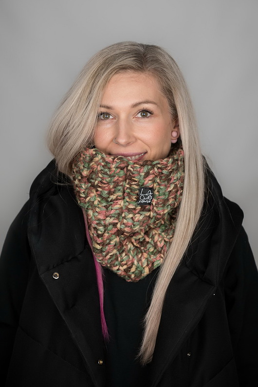 szale damskie Komin Monolit Melange 38 - MULTIKOLOR