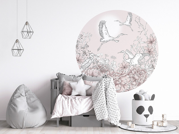 tapety i naklejki ścienne Naklejka Ścienna Piwonie Blossom Lines Rose