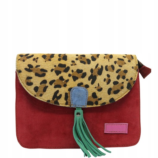 torby na ramię Torebka klasyczna elegancka skórzana zamszowa elegancka klapka wzór OLIVKA