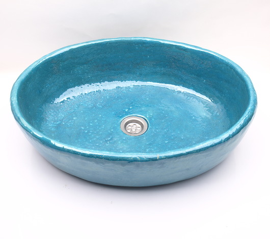 umywalka owal navy blue Dekornia