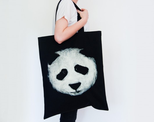 PANDA - eko torba na ramię XL bez wzoru zakupy PLAKATY GEOMETRYCZNE
