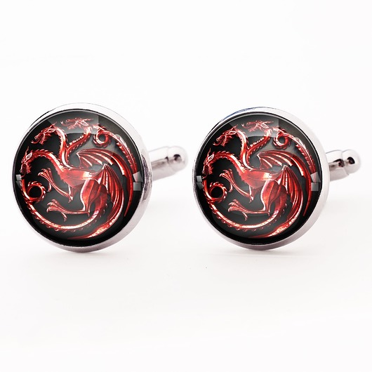 spinki do mankietów Smoki Gra o tron- spinki do mankietów - 0241