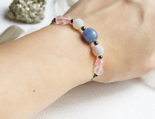 bransoletki z kamieni naturalnych BYK - zodiac collection - awenturyn, agat, kwarc