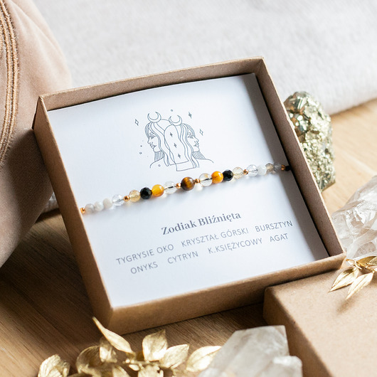 bransoletki na sznurku Bransoletka Bliźnięta Zodiakalna Zodiak Dla Bliźniąt Prezent Znak Zodiaku