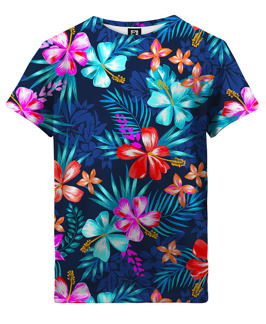 t-shirty dla chłopców T-shirt Boy DR.CROW Colourful Flowers
