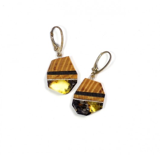 Wood&Amber Kolczyki Etno Maszyneria