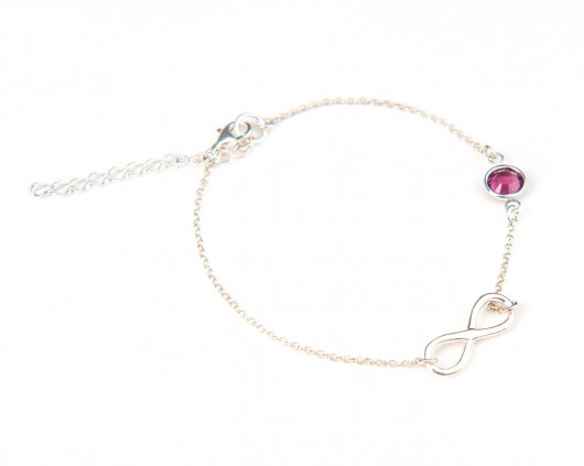 Srebrna nieskończoność i kryształ swarovski KaroBijouLine