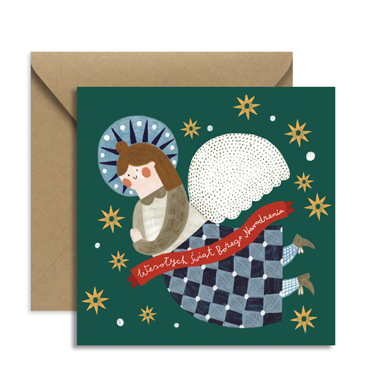 kartki świąteczne Kartka świąteczna Aniołek