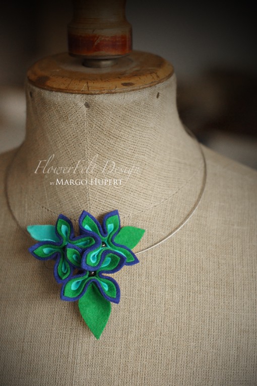 chabrowo zielony FlowerFelt Design