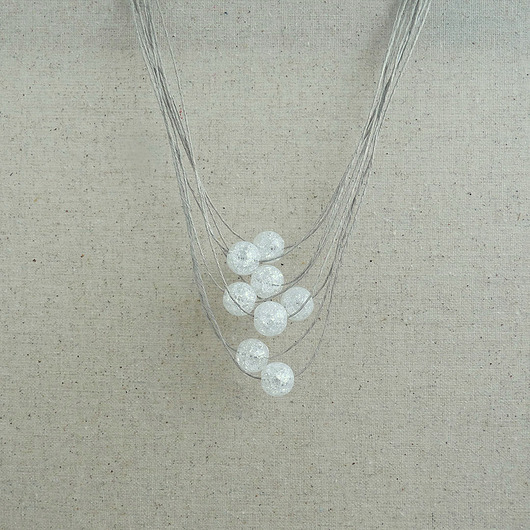 kolie Kryształ górski Naszyjnik bez metalu