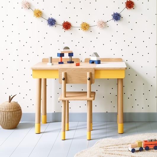 meble do pokoju dziecka Krzesło rise - wałeczki kolor żółty