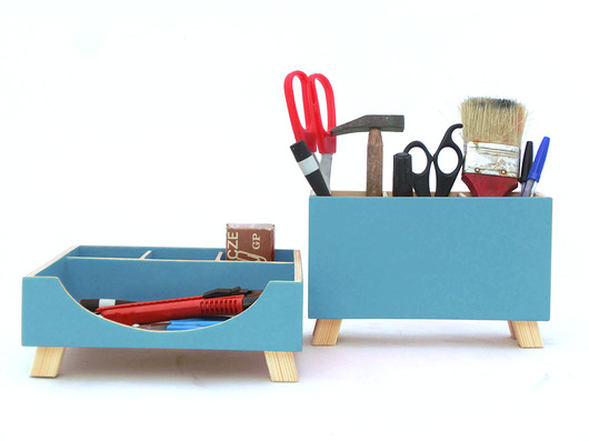  Organizer - zestaw na biurko  Clock Wood Studio