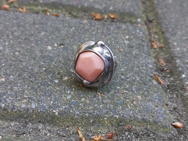 pierścionki - różne Opal na różowo - pierścionek regulowany/rezerwacja/