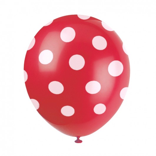 Balony "Czerwone w groszki" Wiewiórka i Spółka