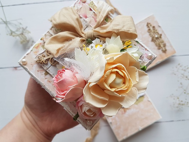 kartki scrapbooking Exploding box - Ślub, kartka dla Pary Młodej