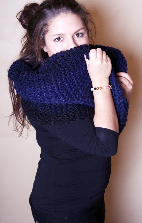 Komin czarno granatowy Mademoiselle Patrini