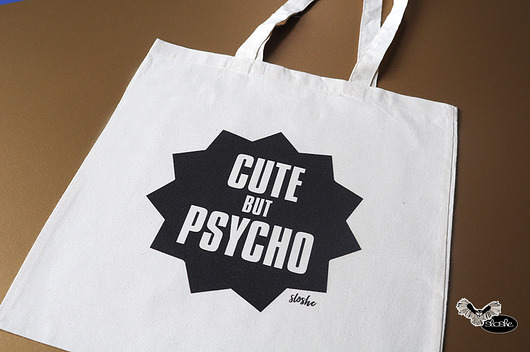 Cute but psycho, bawełniana torba Sowia Aleja