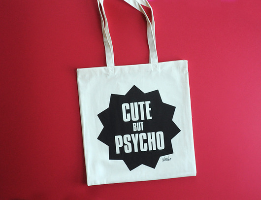 Cute but psycho, bawełniana torba Sowia Aleja