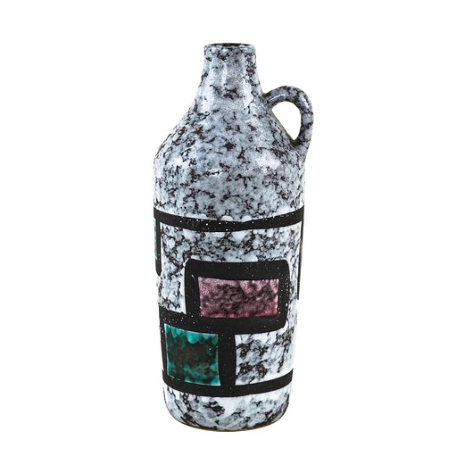 wazony Wazon ceramiczny z uchem, niemiecki design, lata 60, produkcja: Strehla