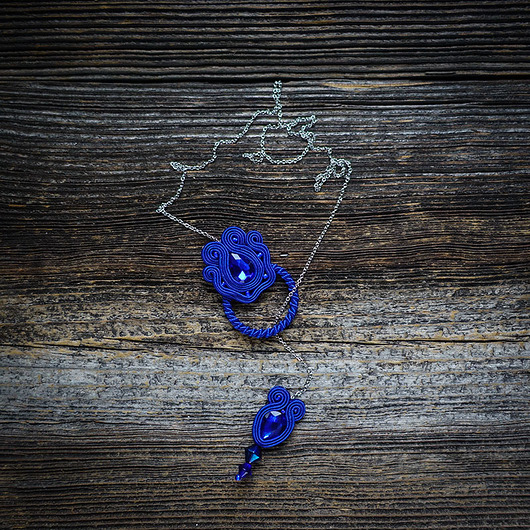 wisiory Sutaszowy minimal- wisior soutache