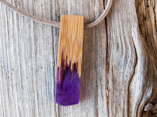 Deep Purple Naszyjnik [Bamboo] Rezzwood