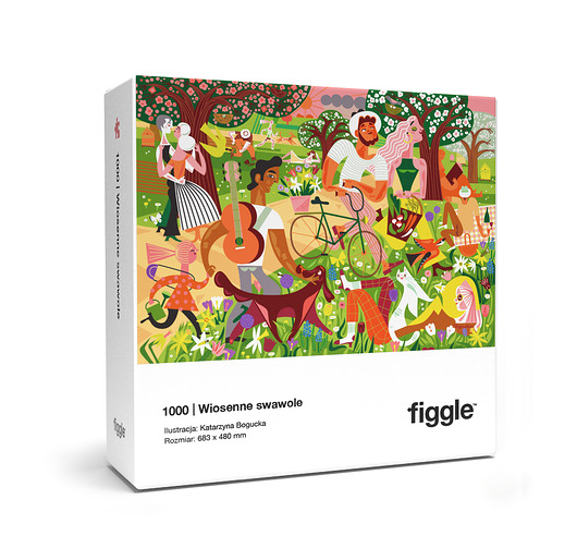 akcesoria różne FIGGLE Puzzle 1000 Wiosenne Swawole. Ilustracja: Katarzyna Bogucka