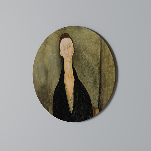 obrazy AMEDEO MODIGLIANI Obraz okrągły 69cm - dekor dębu