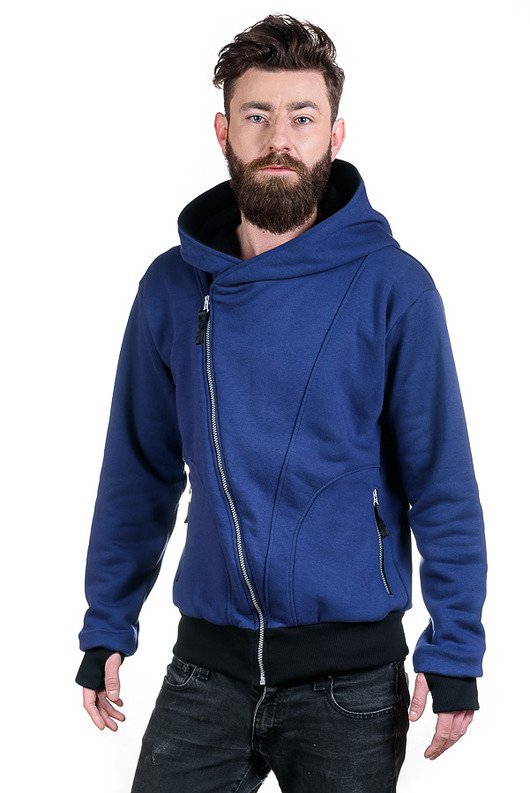 Lekka rozpinana bluza męska bawełna organiczna SLOGAN