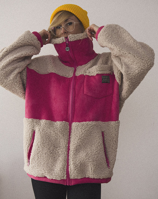 kamizelki damskie Bluza na suwak Teddy